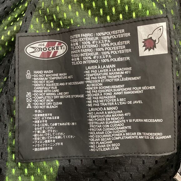 Joe Rocket Motorcycle Outfit-Women's Sz Small-Black/Green Paisley-Armor Suit/Set - Picture 8 of 16